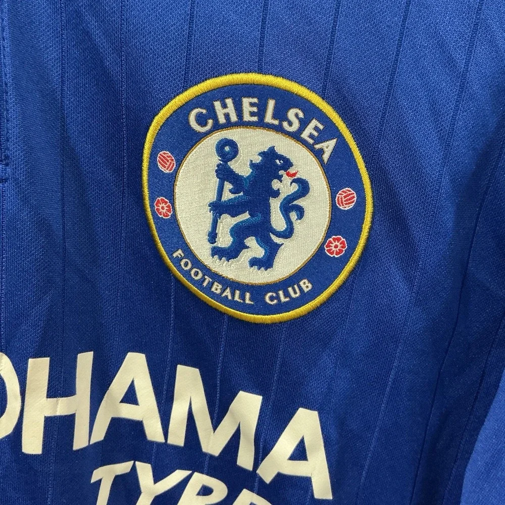Adidas Chelsea F.C. home jersey UEFA Champions League and Respect sleeve patch